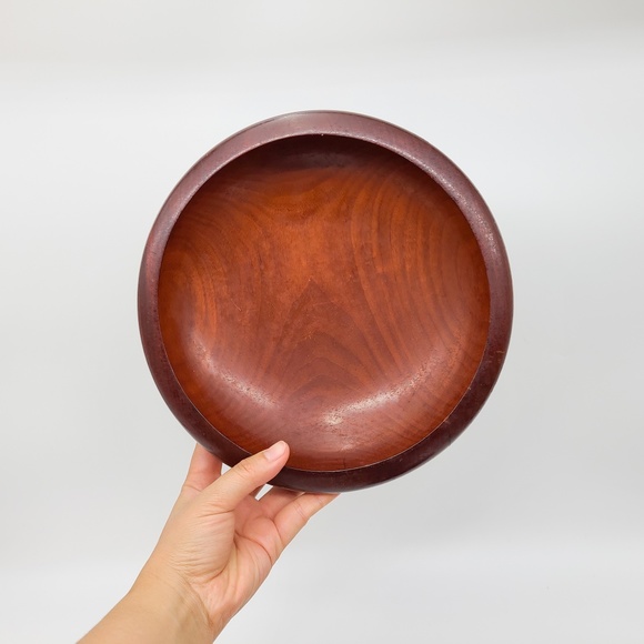 Mahogany Wooden Salad Bowl Spoon Set, Brown, Haiti - Picture 7 of 9